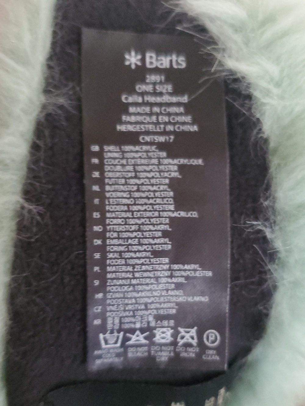 Barts Calla Fur Deluxe Faux Fur Headband Neck Warmer Mint Green - Picture 11 of 15